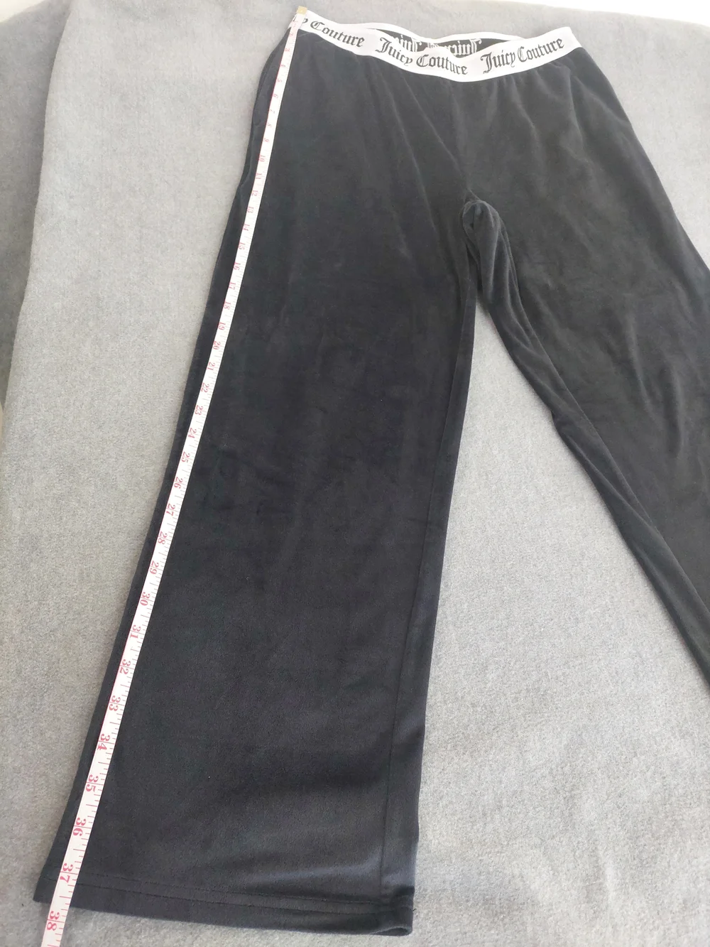 Juicy Couture Velour Sleepwear Pants Bling Logo Y2K Black Medium